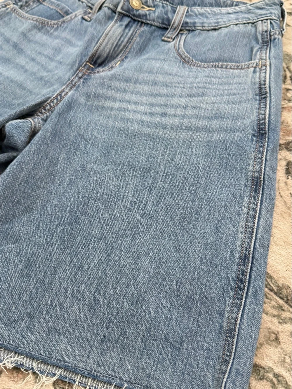 Hollister Light Blue Denim Cutoff Shorts